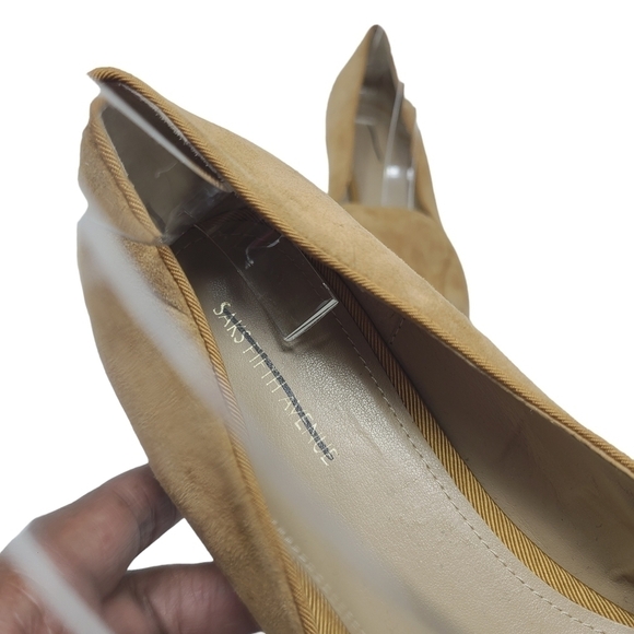 Saks 5th Avenue | Women's Classic Tan Suede Leather Flat Esma Loafers (Size 11) - Picture 4 of 14